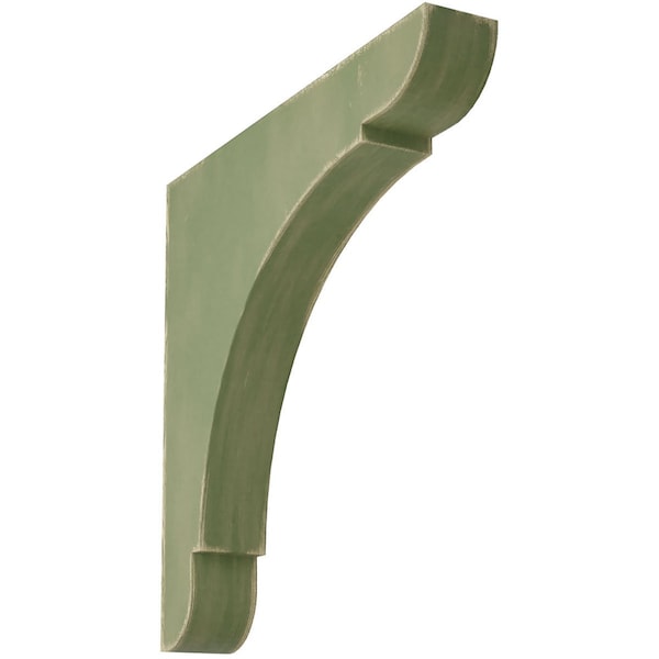 Ekena Millwork 1 3/4"W x 12"D x 12"H Extra Large Olympic Wood Vintage Decor Bracket, Restoration Green BKTWD01X12X12OLGR - main